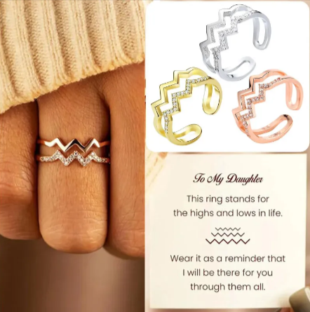 Adjustable Copper Diamond Ring
