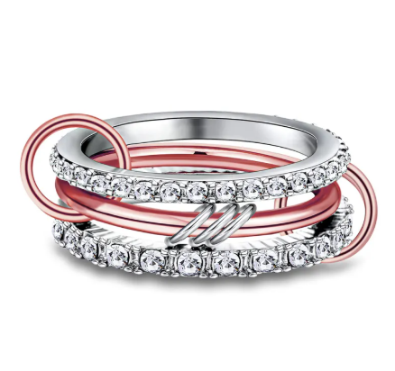 Copper Diamond Fashion Ring