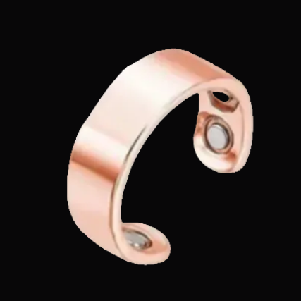 Mens Pure Copper Adjustable Ring with 4x magnets