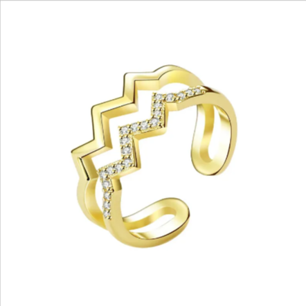 Adjustable Copper Diamond Ring